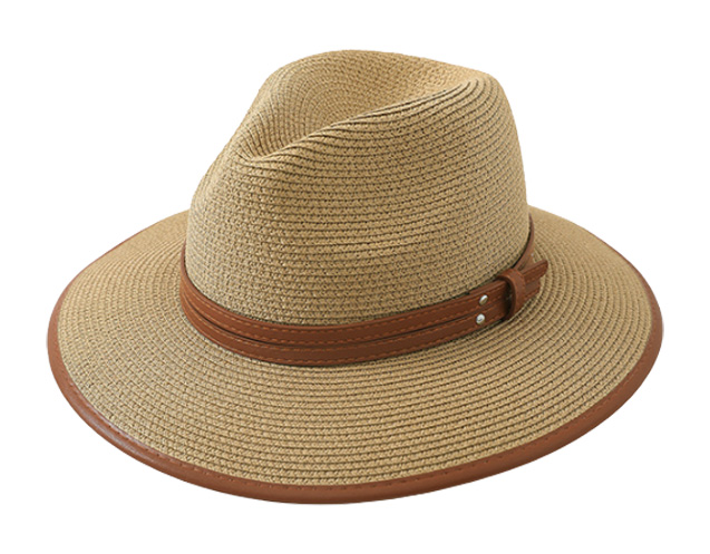 STRAW FEDORA HAT